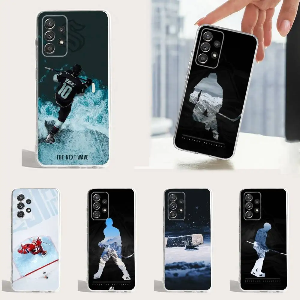 

L-Lce Hockey is Life Phone Case For Samsung S30,S23,S22,S21,S20,Ultra,FE,Lite, S10,S9,S8,PIus,Transparent, Silicone Case