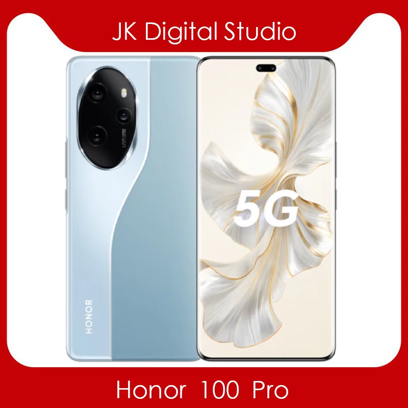 هاتف جوجل بلاي الأصلي هونور 100 برو 5G مقاس 6.78 بوصة OLED Snapdragon8 Gen2 50MP 5000Mah 100W SuperCharge NFC OTA