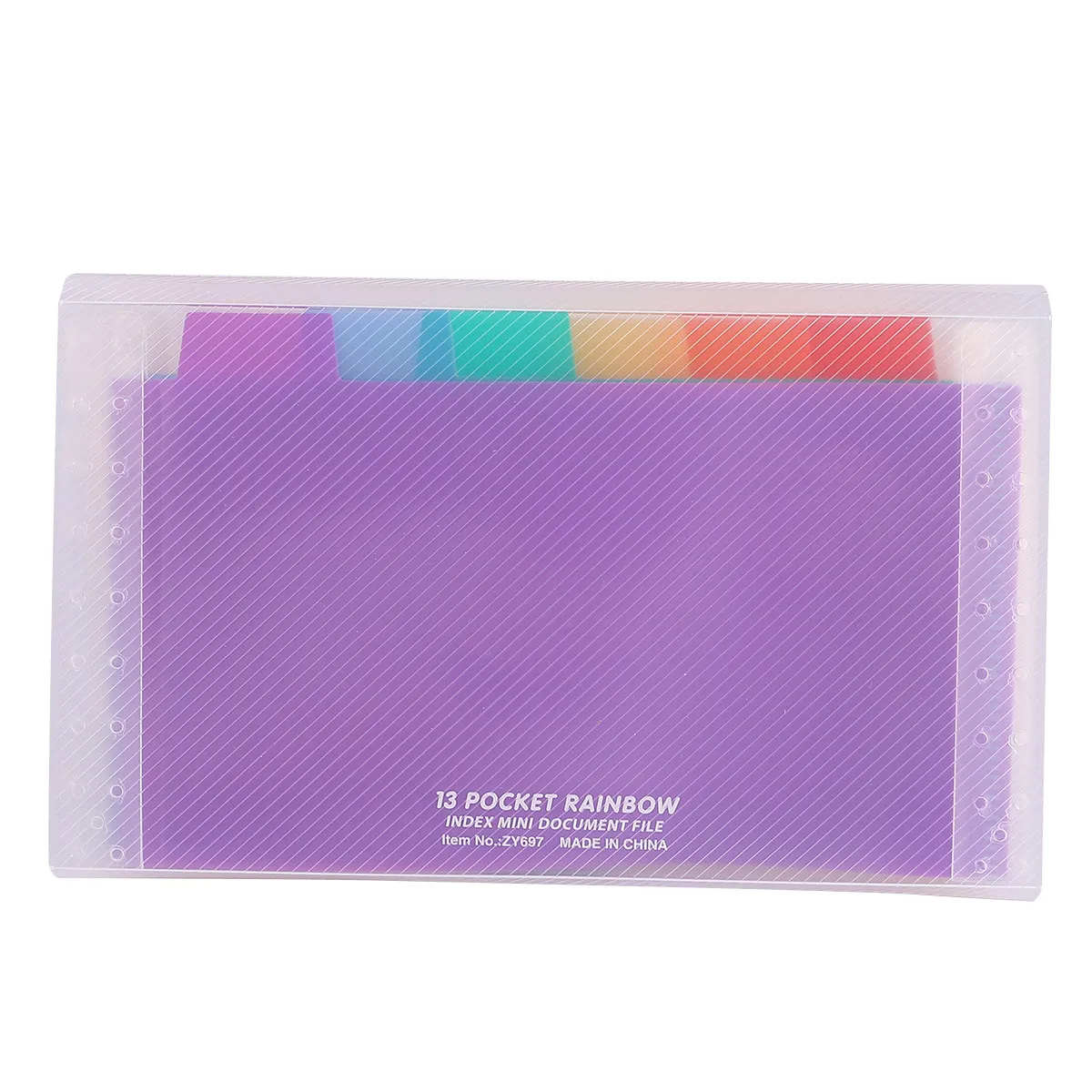 

2Pcs Plastic Document Folder File Bag 13 Pockets Rainbow Multifunctional Organizer for School Office Use Folder Bag