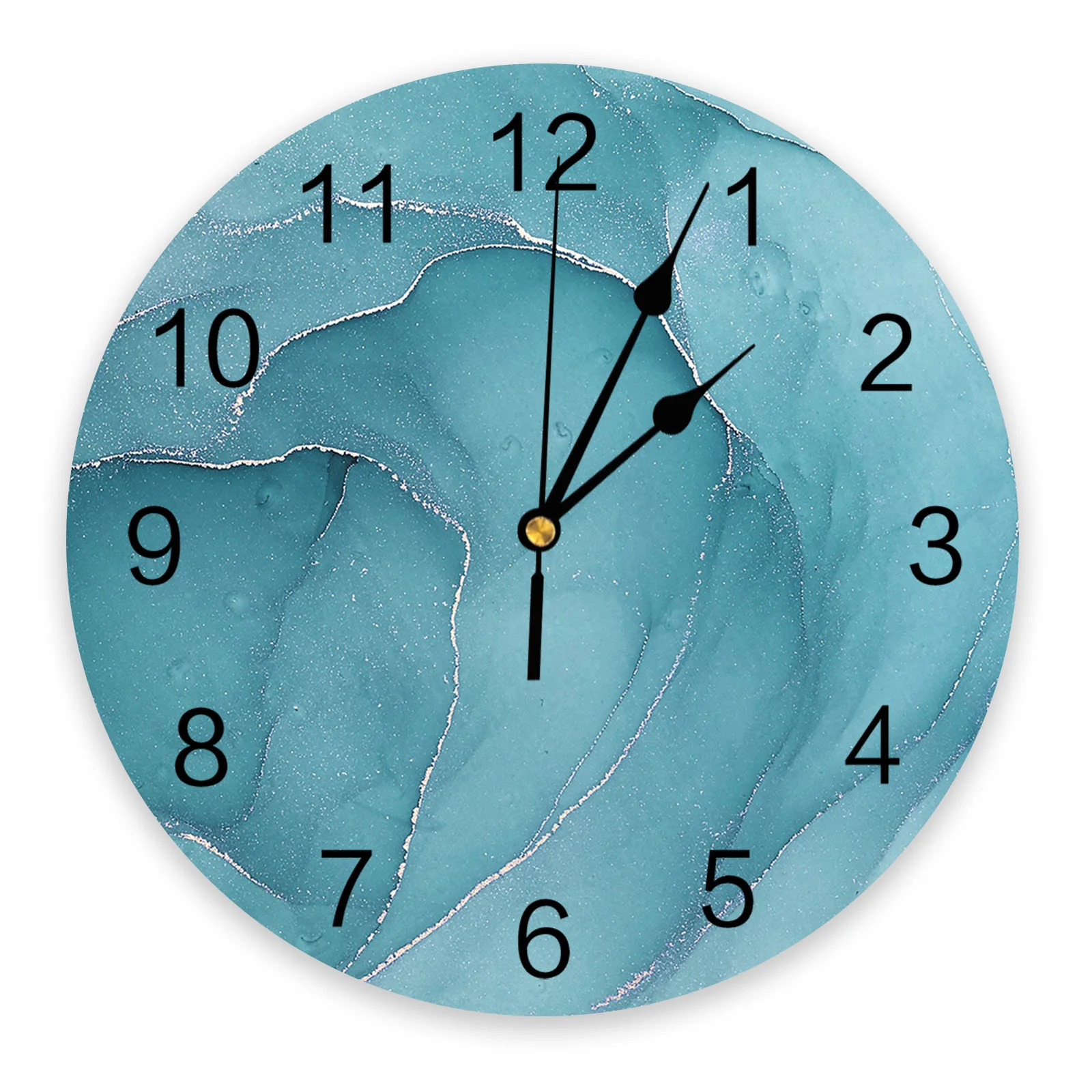 

Marble Agate Silent Wall Clock Fashion Living Room Watch Modern Home Decoration Round Clocks