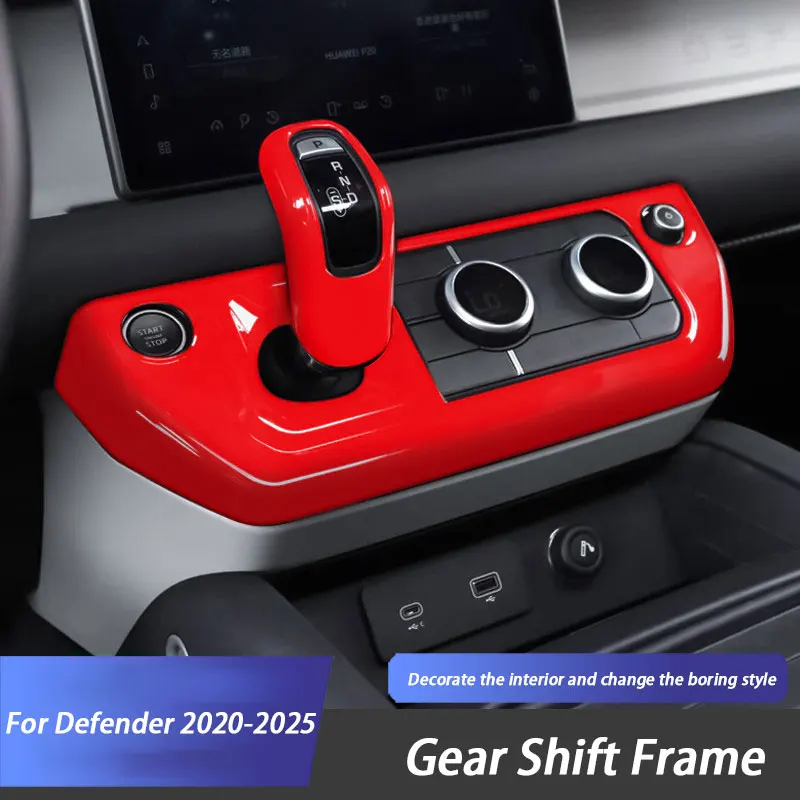 

For Land Rover Defender 90 110 130 2020-25 Center Console Gears Air Conditioning Mode Frame Cover Trim Stickers Car Accessories