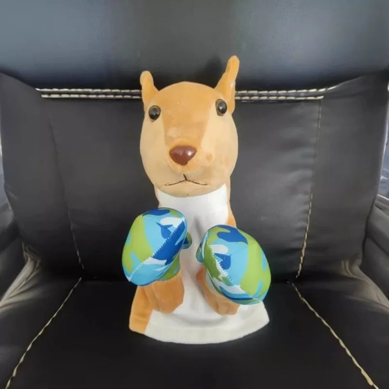 Giocattoli per bambole a mano per cani Kung Fu, canguri da boxe, peluche divertenti, divertimento interattivo, effetti sonori, divertenti giocattoli elettrici