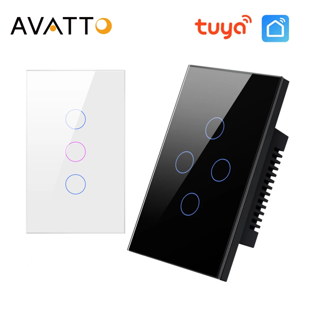 AVATTO ZigBee Wall Touch สวิตช์ไฟอัจฉริยะ Smart Life/Tuya APP รีโมทคอนโทรลทํางานร่วมกับ Alexa Google home