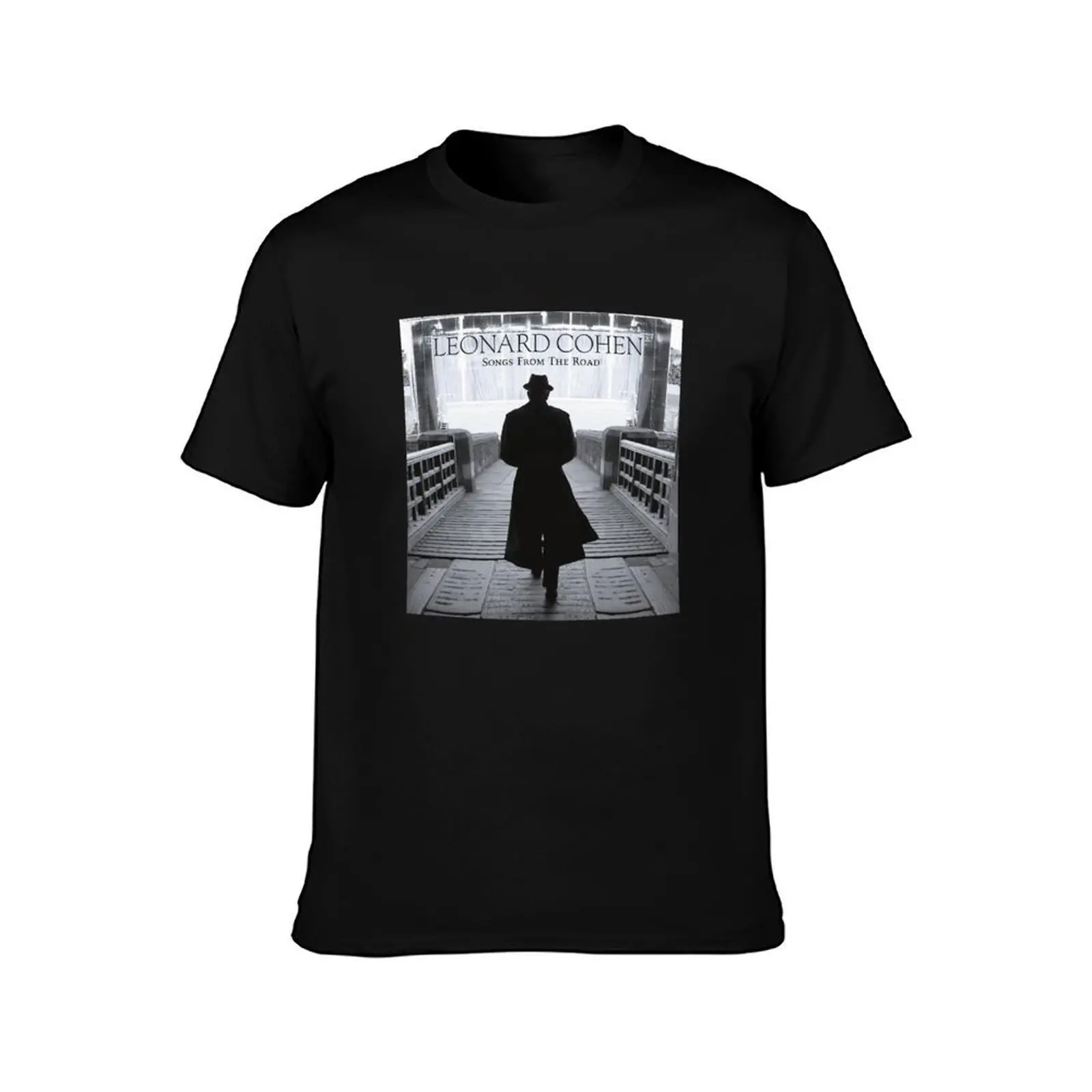Leonard Cohen Songs From The Road Album T-Shirt, Summer Casual Cotton Tee, Oversized Streetwear Tops, Vintage Graphic Print