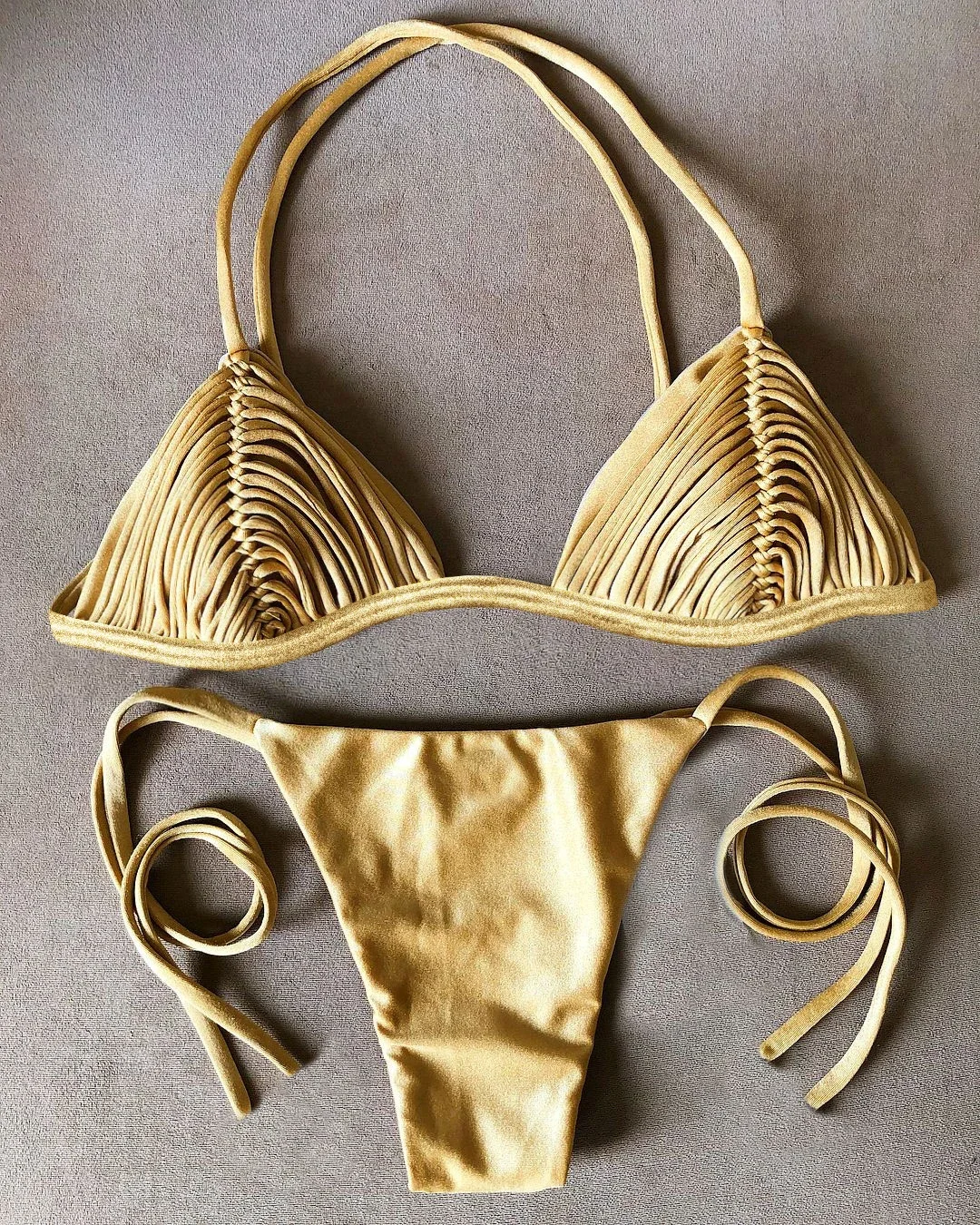 Maillot de bain deux pièces pour femme, bikini brésilien, bandage, rayé, sexy, vêtements de plage, été, nouveau, 2024