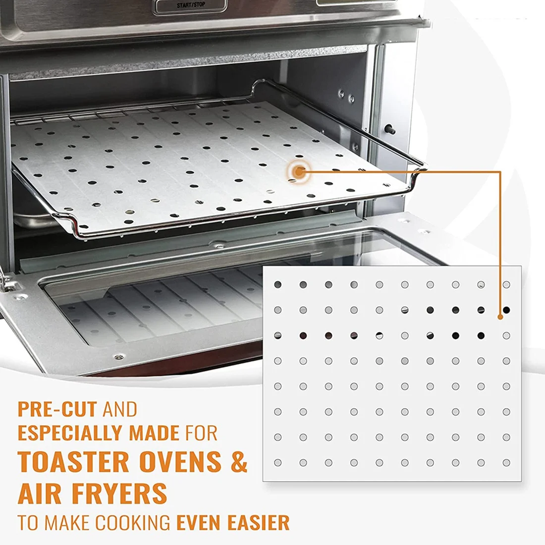 Air Fryer Oven Liner,10 x 11.5 Inch,Non-Stick Air Fryer Parchment,for Ninja Foodi XL Smart FG551 6-In-1 Indoor Grill,Etc