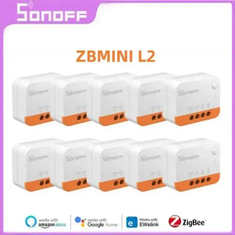 

Смарт-переключатель SONOFF ZBMINI L2 ZigBee работает с приложением EWeLink, голосовое управление Совместимо с Яндекс Алисы Alexa Google Assistant