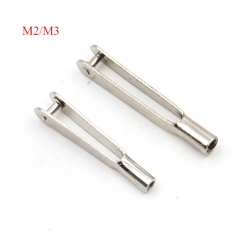 10PCS M2/ M3 Steel Clevis Push Rod Coupler Servo Connecting Level/ Rod Chuck Horn Clip for RC Micro Drone Aircraft Boat Parts