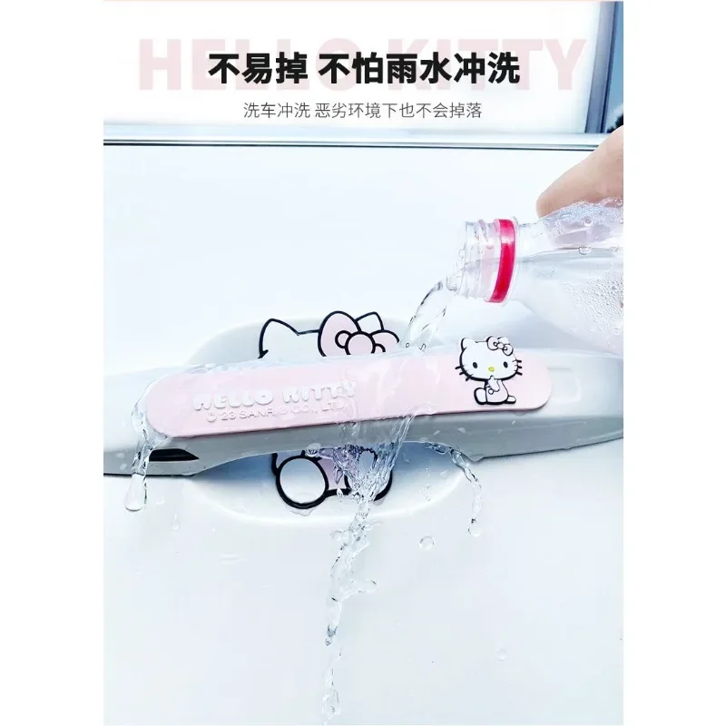 Kawaii Sanrio Hello Kitty car door sill anti-step protection sticker anti-scratch strip cute anime decoration supplies universal