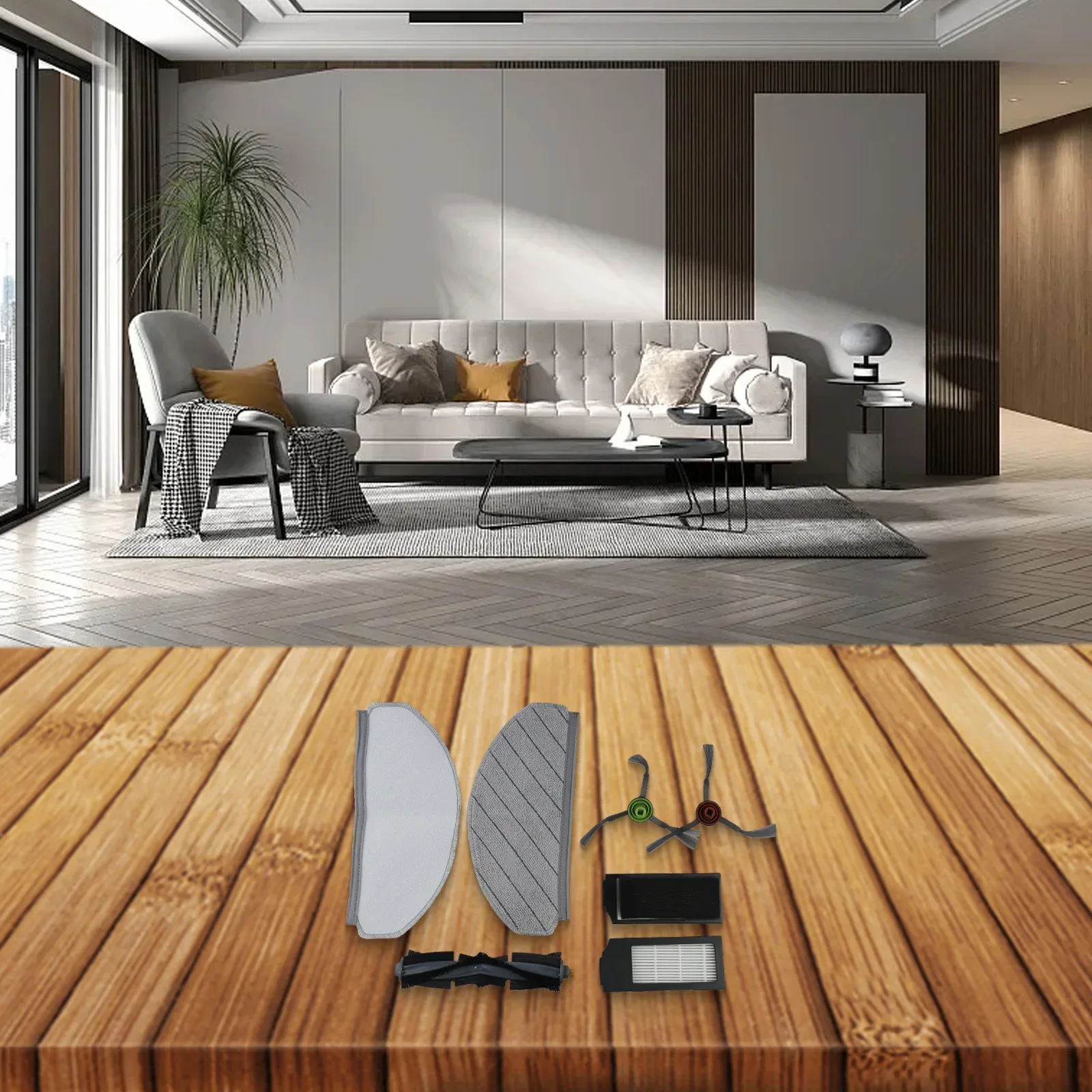 Ecovacs Deebot X1 Plus용 필터 사이드 브러시 롤러 브러시 걸레 천 키트, 진공 청소기 액세서리 교체