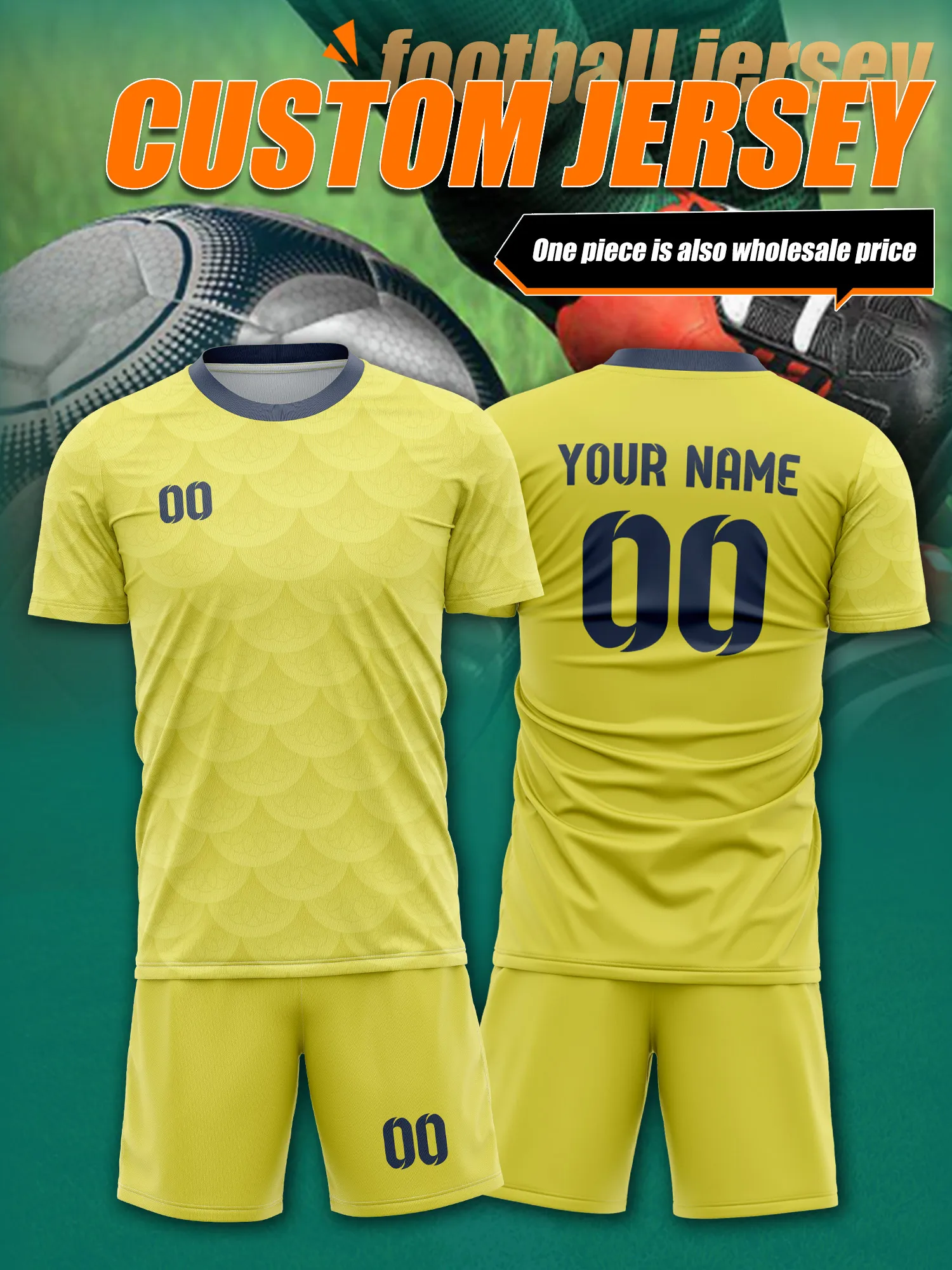 Camiseta de Fútbol Personalizada con Número e Imagen, Camiseta en Tonos Frescos de Otoño, Prenda Cómoda, Cálida y Elegante para Fanáticos del Fútbol