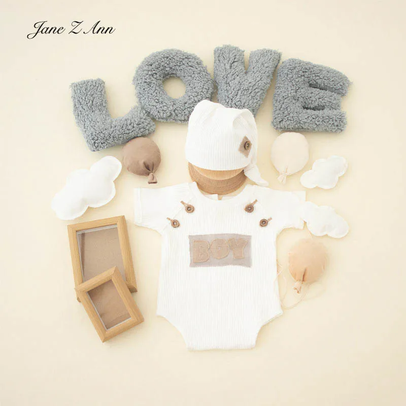 

Boys simple style newborn photography supplies baby clothes studio photography theme set props