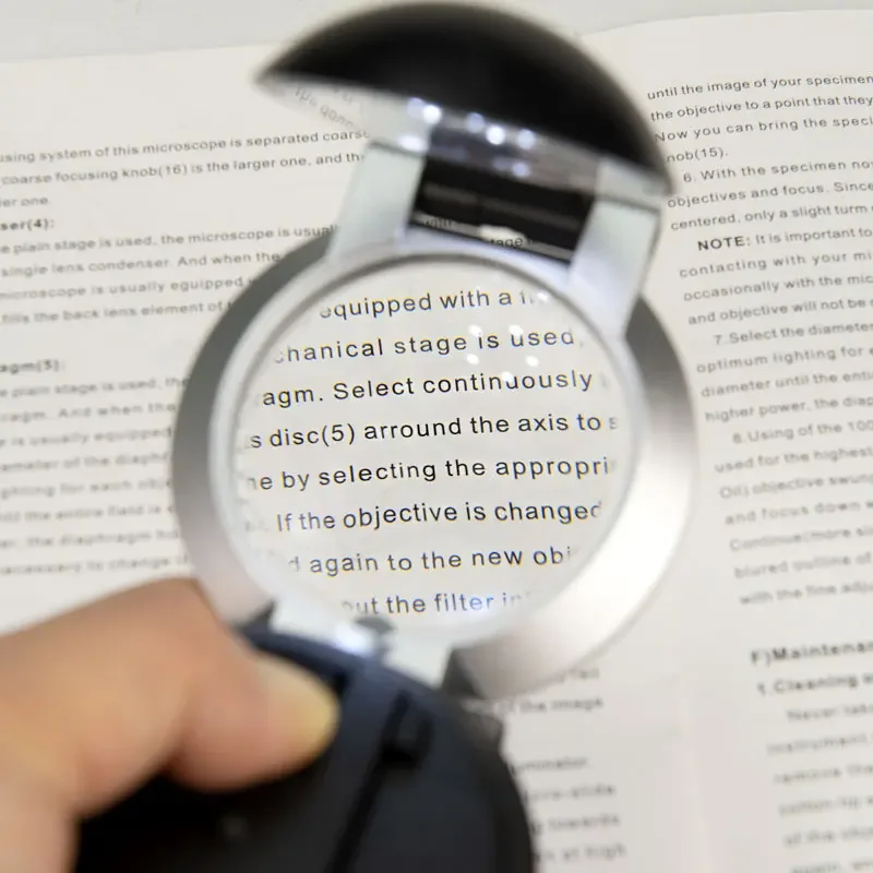 3X Pocket Magnifier Illuminated Folding LOUP with LED light Watch Repair Multifunctional Magnifying glass