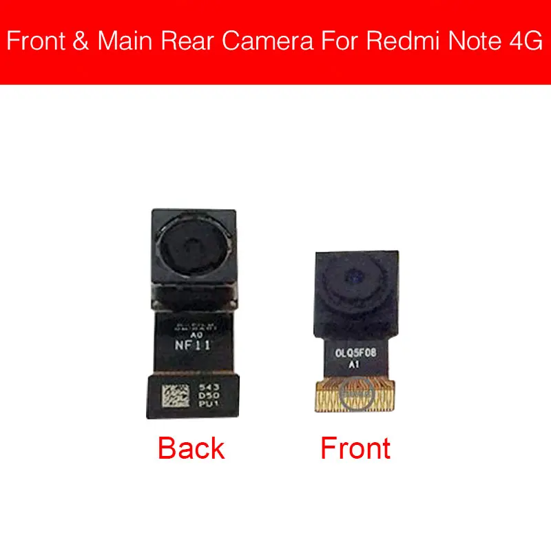 Small And Big Front & Rear Camera Moduel For Xiaomi Redmi Note 2 3g 4G Main Camera Flex Ribbon Cable Replacement Repair Parts