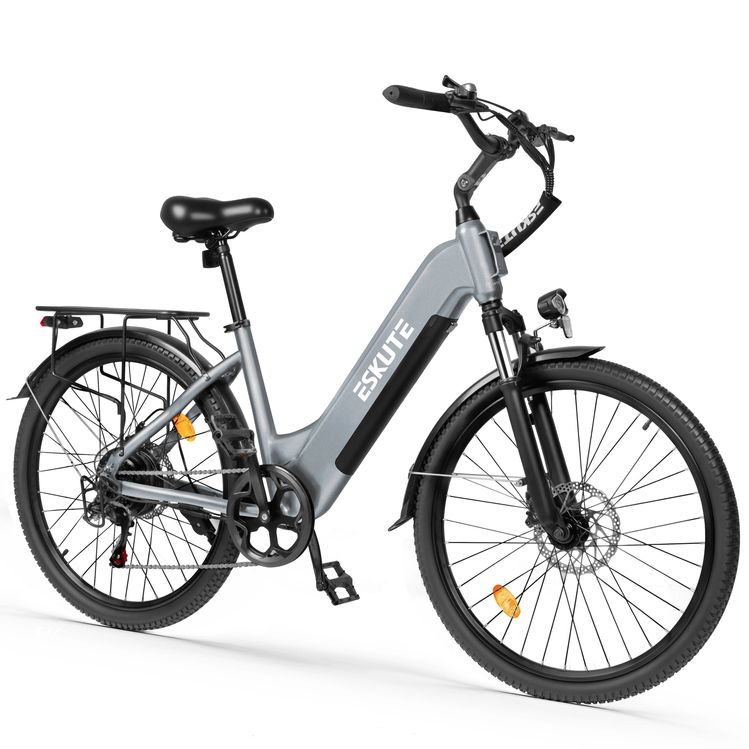 ESKUTE C202 elektrische fiets voor volwassenen, 250W vermogen, 48V 17,5Ah, actieradius 50-80 km, elektrische fiets voor alle soorten terrein.