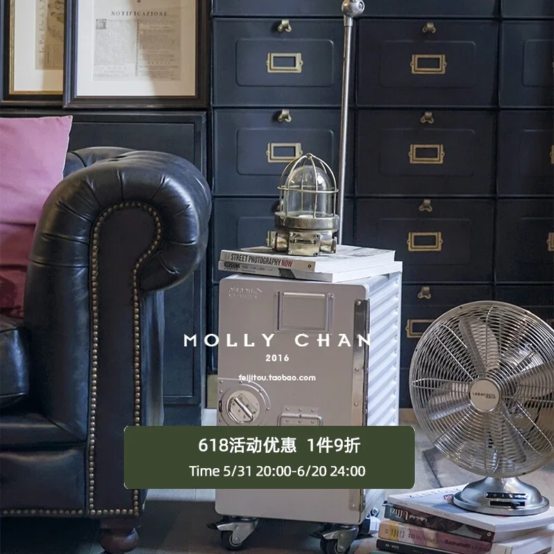 

Molly aircraft head oiseau storage box, aluminum box storage box creative bedside table, storage side file cabinet