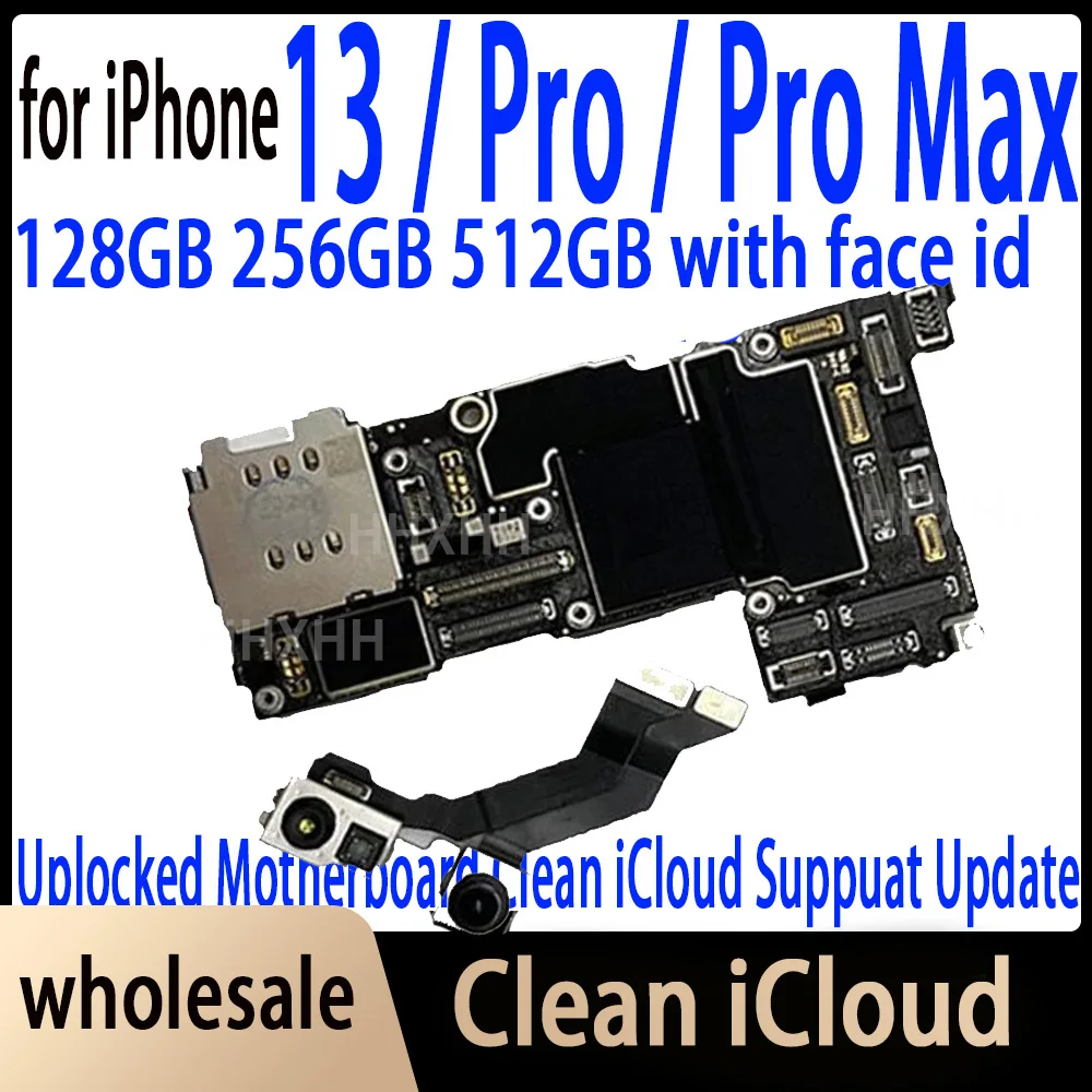 IPhone 13 pro maxマザーボード,ロック解除されたメインボード,顔付き