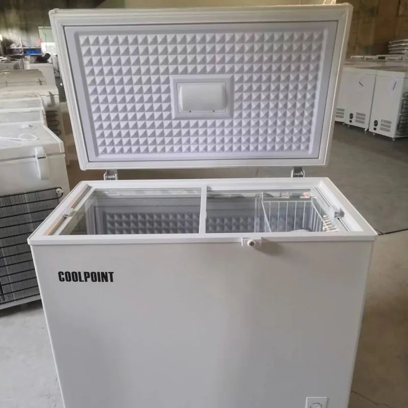 DC 12v/24v deep chest solar freezer direct cooling solar freezer view 4