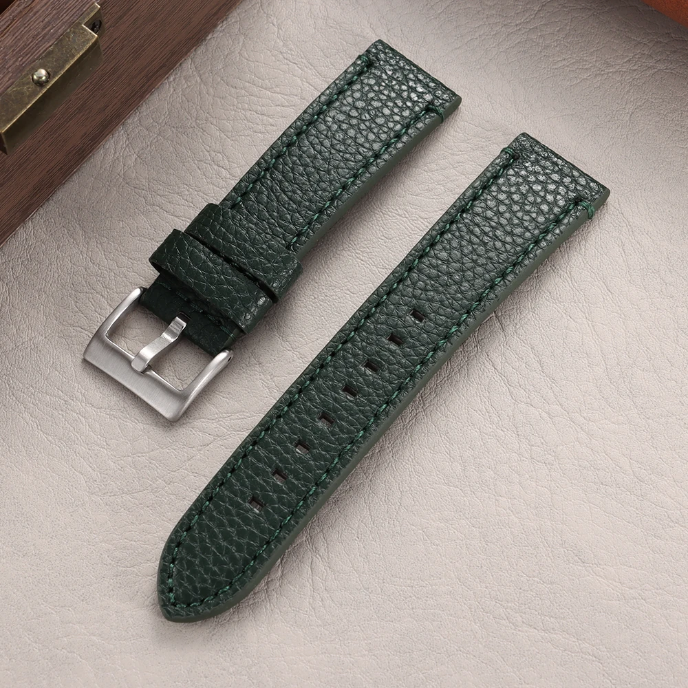 Leder-Uhrenarmband mit Litschi-Muster 18mm 20mm 22mm 24mm Armband für HUAWEI WATCH GT4 5 Pro Ersatz Universelle Weiche Uhrenarmbänder – Detail 17