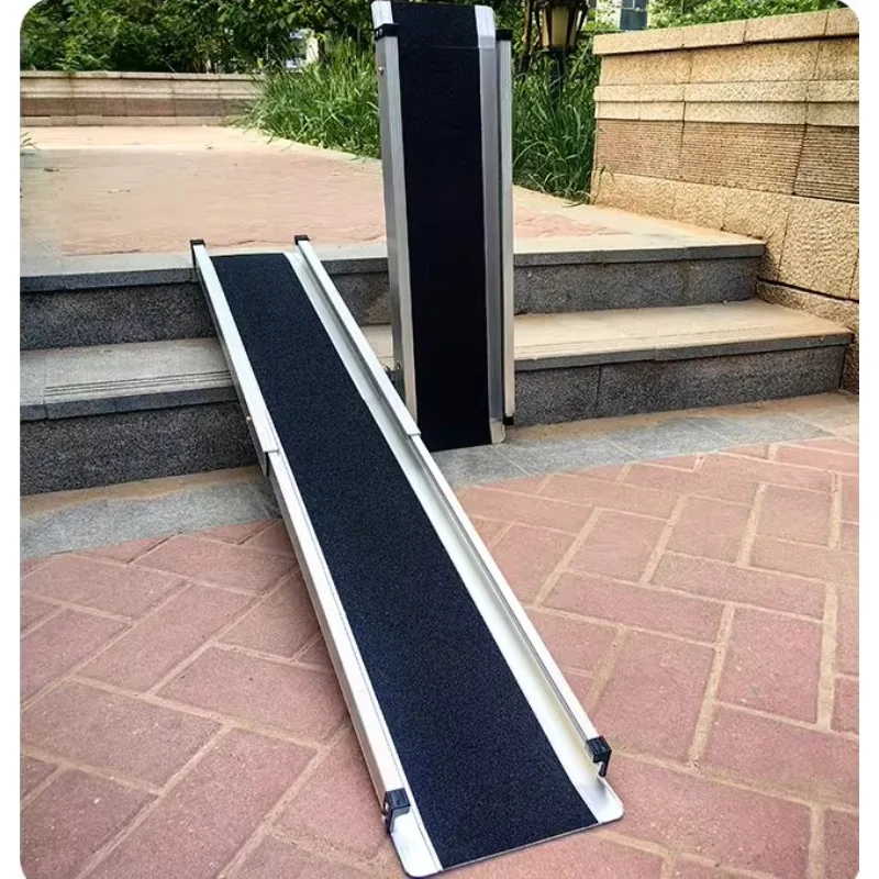 Wheelchair Ramp Portable Extendable Electric Vehicle Flight Case Trolley Loading Stairs Steps Loading Ramp