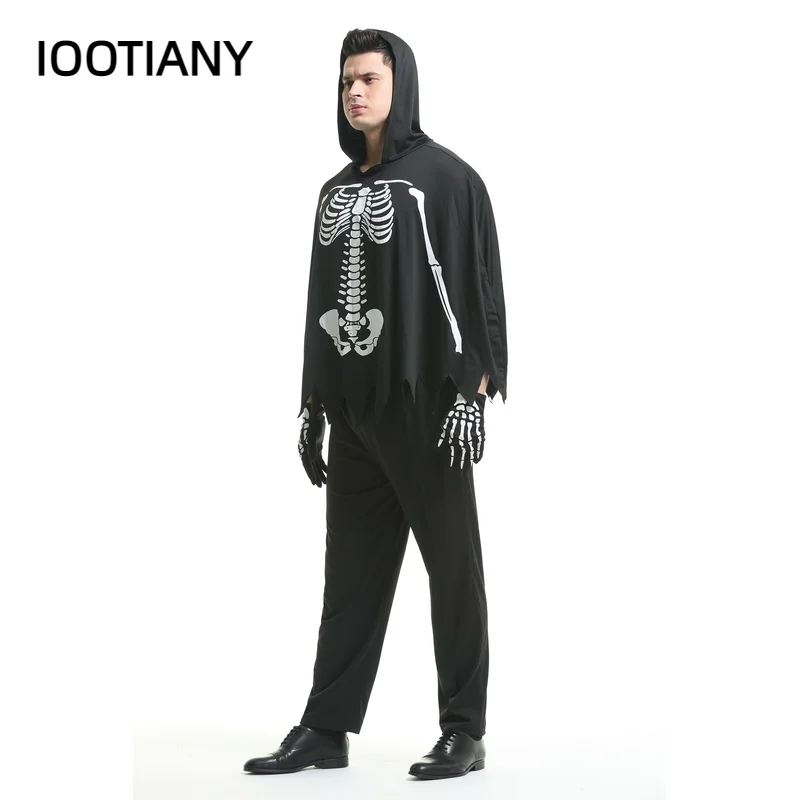 Male Terror Zombie Cosplay Costume Halloween Party Skeleton Skull Horror Clothes