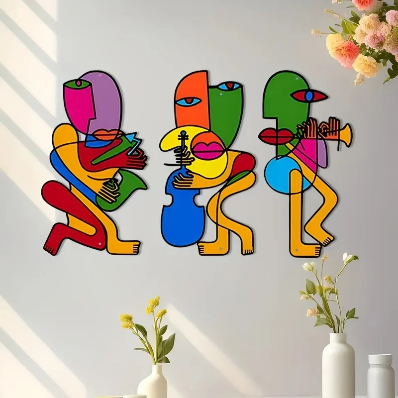CIFBUY Abstract Metal Wall Art Iron Rust Proof Waterproof Indoor Outdoor Garden Patio Home Decoration