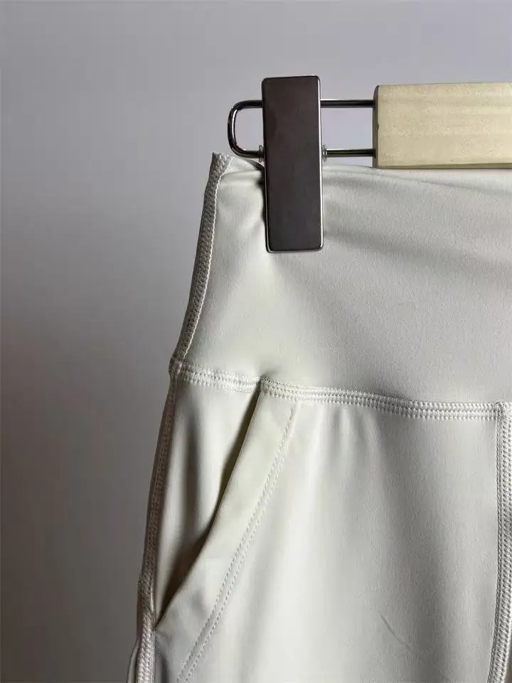 Damen-Sporthose mit lockerer Passform und Taschen, gerade geschnittene, hochtaillierte Fitnesshose, Yoga-Hose, Pilates-Hose – Detail 20