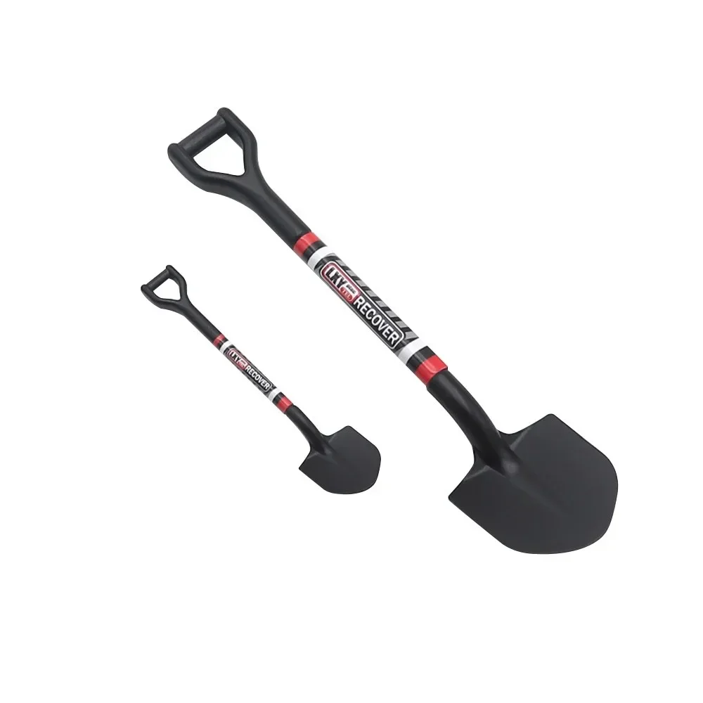Scale Simulated Metal Shovel Decoration for 1/10 1/18 1/24 RC Crawler Car TRX4 TRX4M D12, Realistic RC Model Decorative Parts