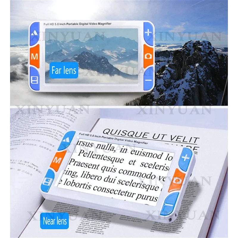 Handheld Portable 5.0 Inch Digital Electronic Magnifier RS500S for Low Vision Reading Assistance