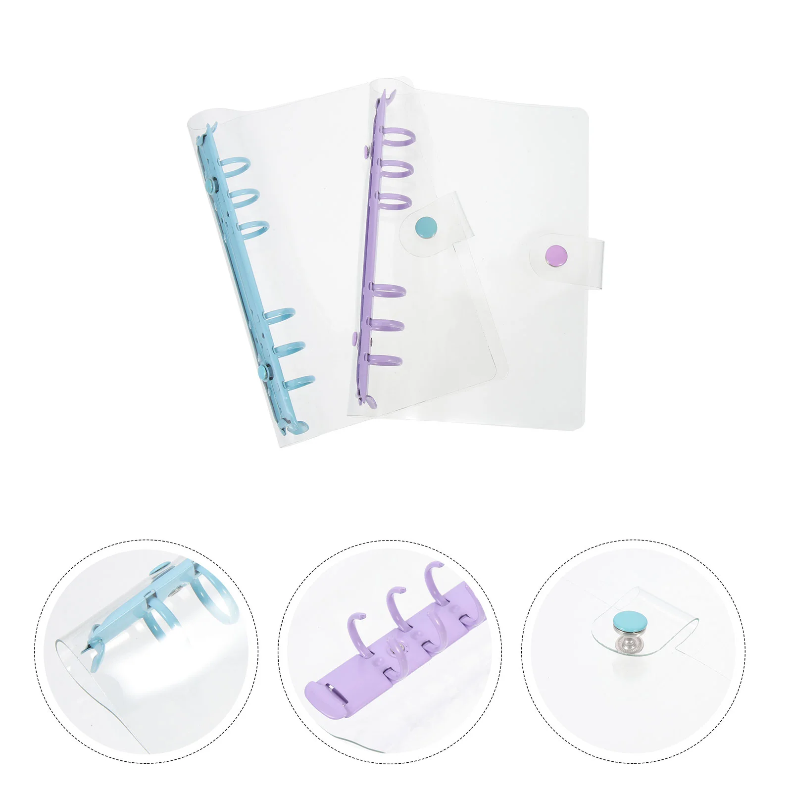 2 Pcs Binder Notebook Scrapbook Shell Office Supply Planner Cute Binders for School Aesthetic Decorative Cover Folder