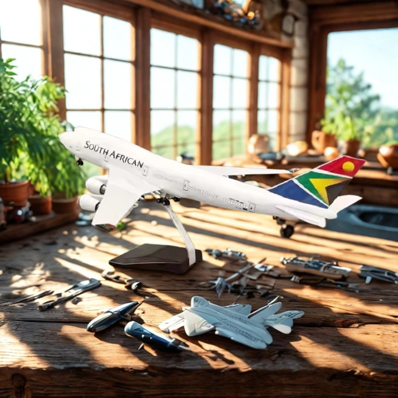 

Airplanes Model 47CM Scale South African B747 Aircraft 1:150 Diecast Planes Resin For Home Decorations Collections and Displays