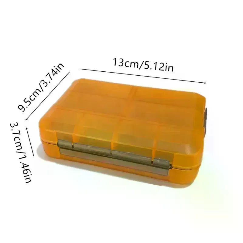 Portable Fishing Tackle Box Independent Compartments Lightweight Storage Case for Small Fishing Accessories Anglers Travel Use