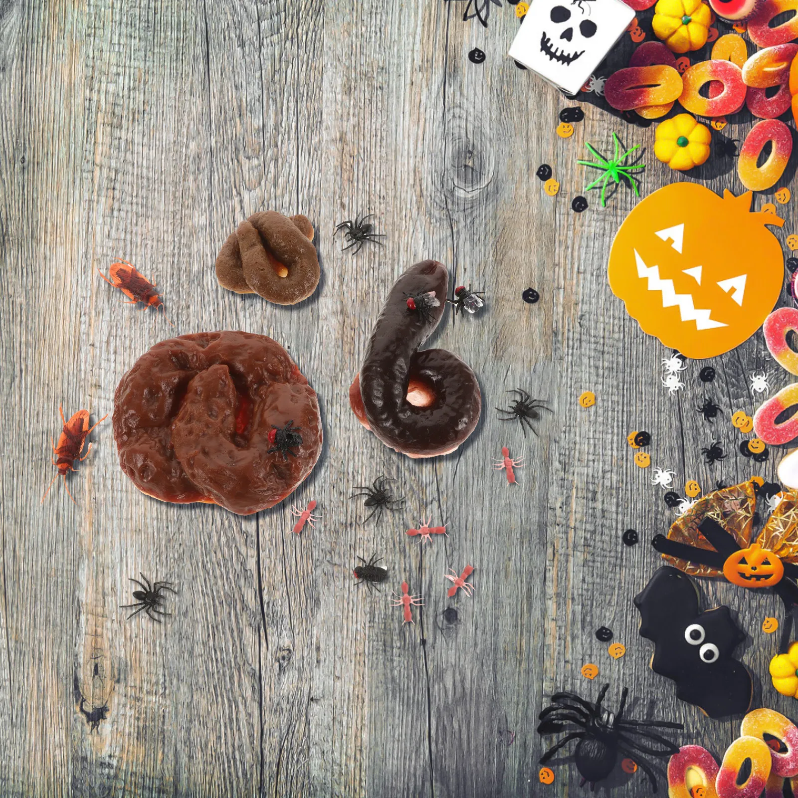 

1Set Realistic Fake Poo Prank Set Lifelike Trick Prop for Halloween Parties Family Fun Pranks Bathroom Bedroom Kitchen Pool