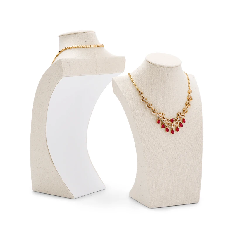 

Oirlv Necklace Display Stand Neck Form Necklace Mannequin Neck Portrait Display Stand Jewelry Store Window Display Prop