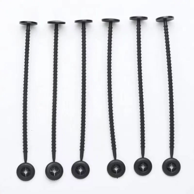 20pcs A4 A5 A6 Trimmable Staples Black Plastic Binder Rivet Bolt Album Spiral Binding Loose Leaf Clip Scrapbook Accessories