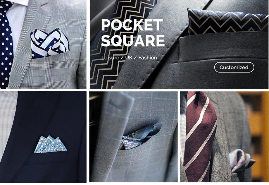 Tailor Smith New Designs Pocket Square Printed Pattern Pocket Square Fashion Men Handkerchief Floral Handkerchief Pocket Men