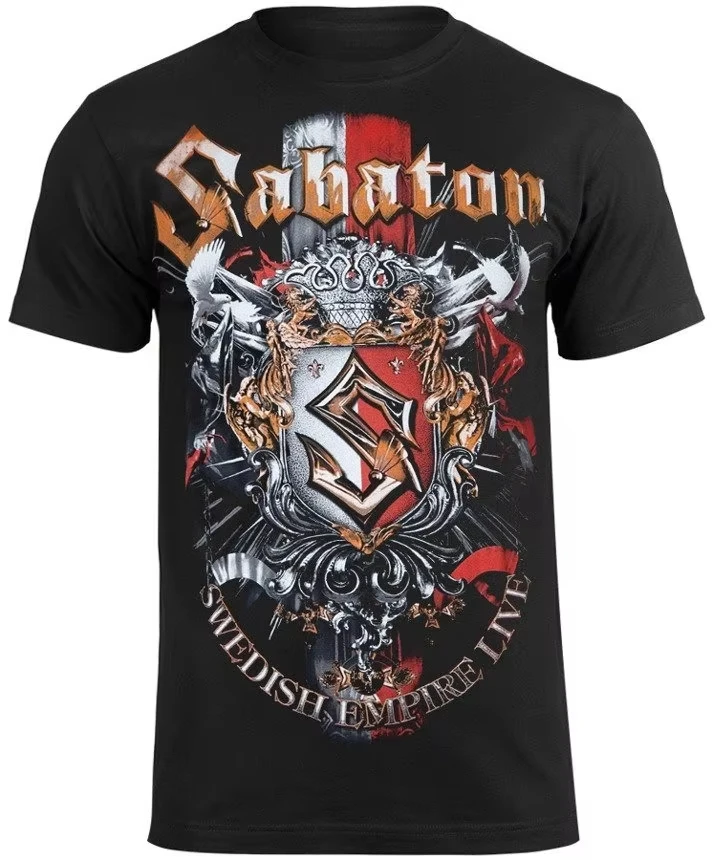 SABATON SWEDISH EMPIRE LIVE T-shirt, Unisex Top, Retro Street Band Hip-hop Heavy Metal Enthusiast Trendy Casual T-shirt