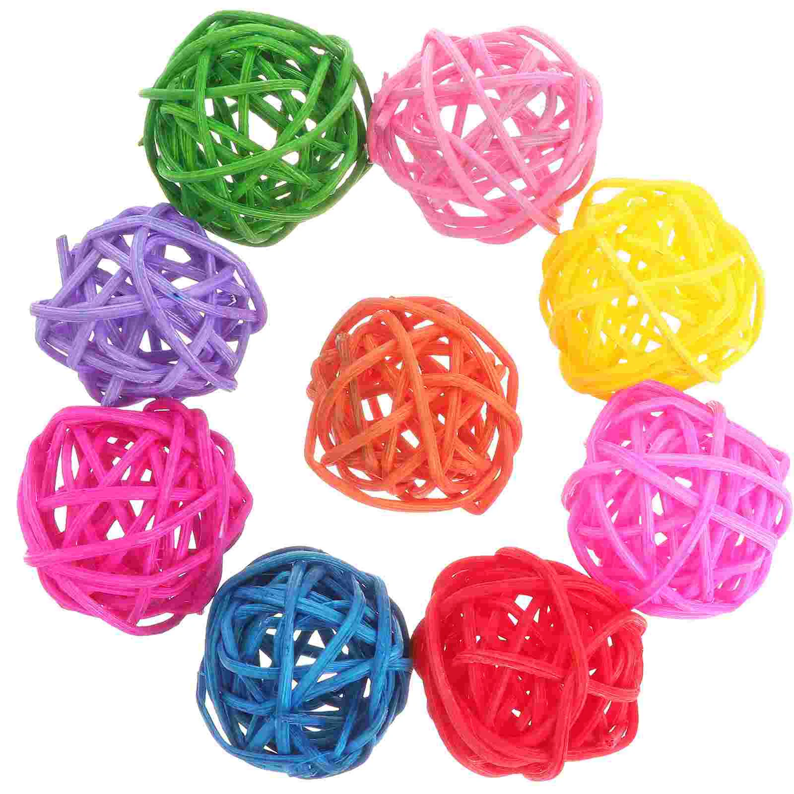 

50 PCS DIY Rattan Ball Decoration Parrot Chewing Toy Biting Bird Grass and Vines