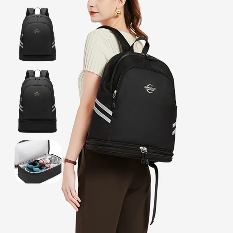 Mochila deportiva de gran capacidad para hombre y mujer, bolso de hombro para natación, playa, bolsillo para zapatos, accesorio de Fitness, bolsa de gimnasio de viaje