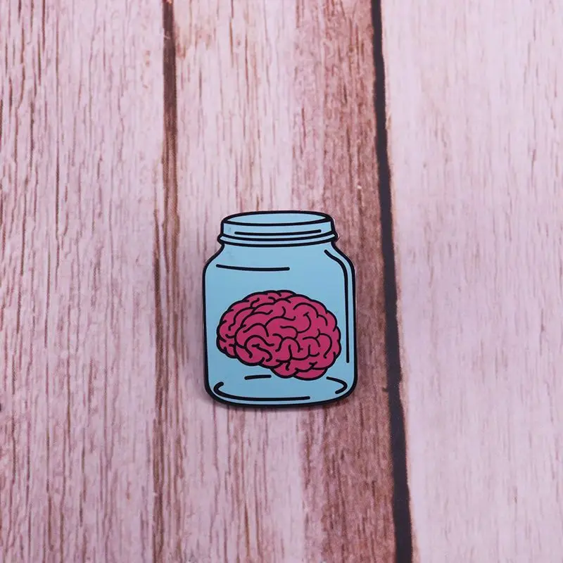 Grow A Pair Uterus Ovaries Feminist Brain Enamel Brooch Pin Metal Badge Lapel Backpack Hat Pin Women Fashion Jewelry Accessories