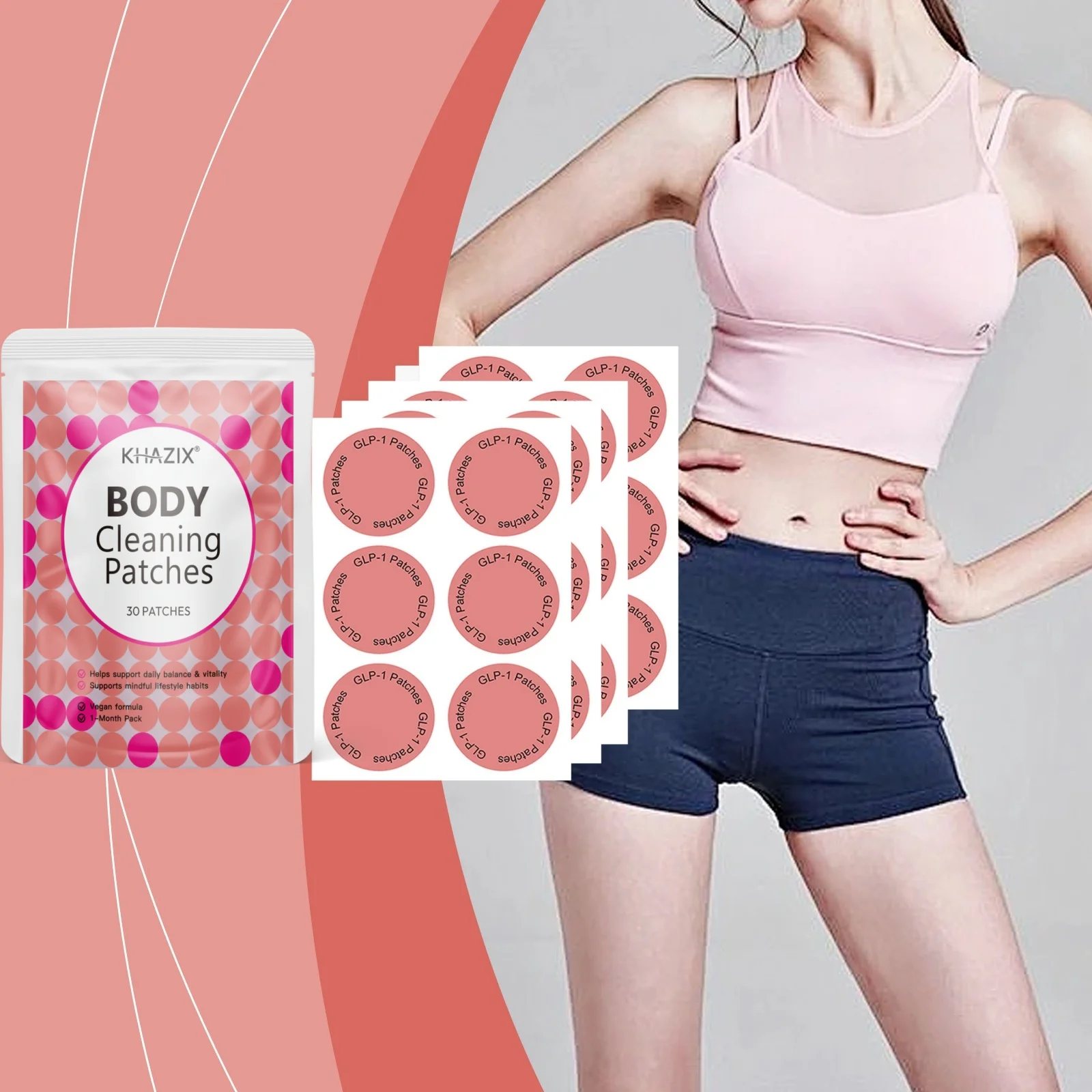 30 قطعة من رقعة العناية بالجسم، دعم لطيف لمظهر ناعم وشكل مع رعاية يومية خفيفة الوزن