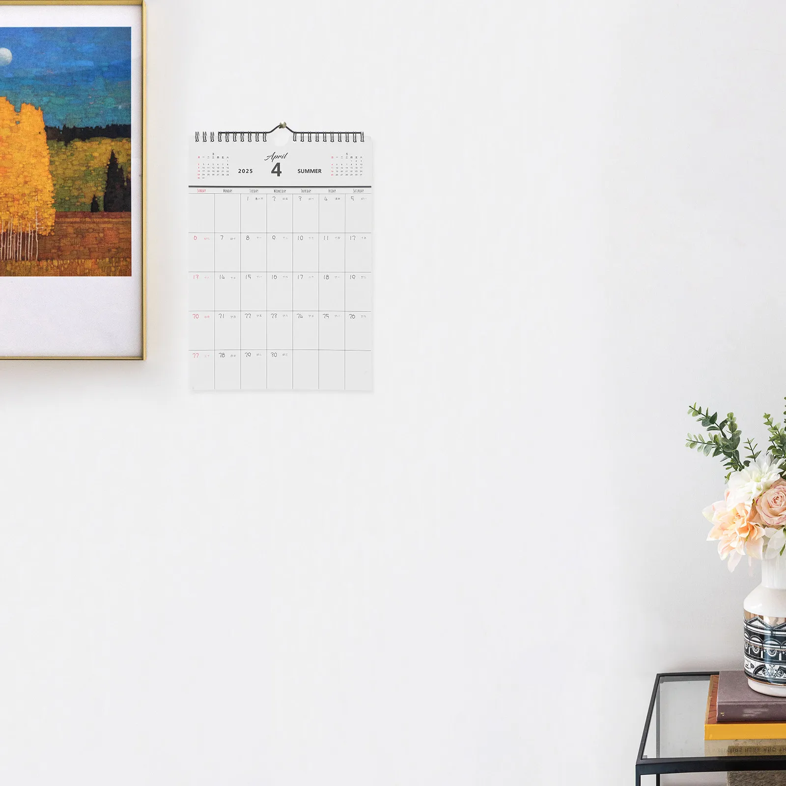 

Wall Calendar Creative Monthly Planner 2024.9-2025.12 Office Hanging Calendar Clear Printed Daily Planning Wall Accessory