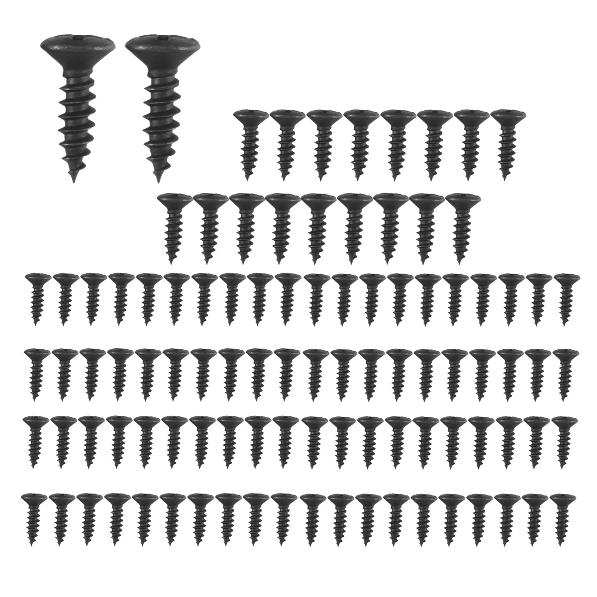 

New 100 Pcs Guitar & Bass Pickguard Screws for Strat & Tele,Black