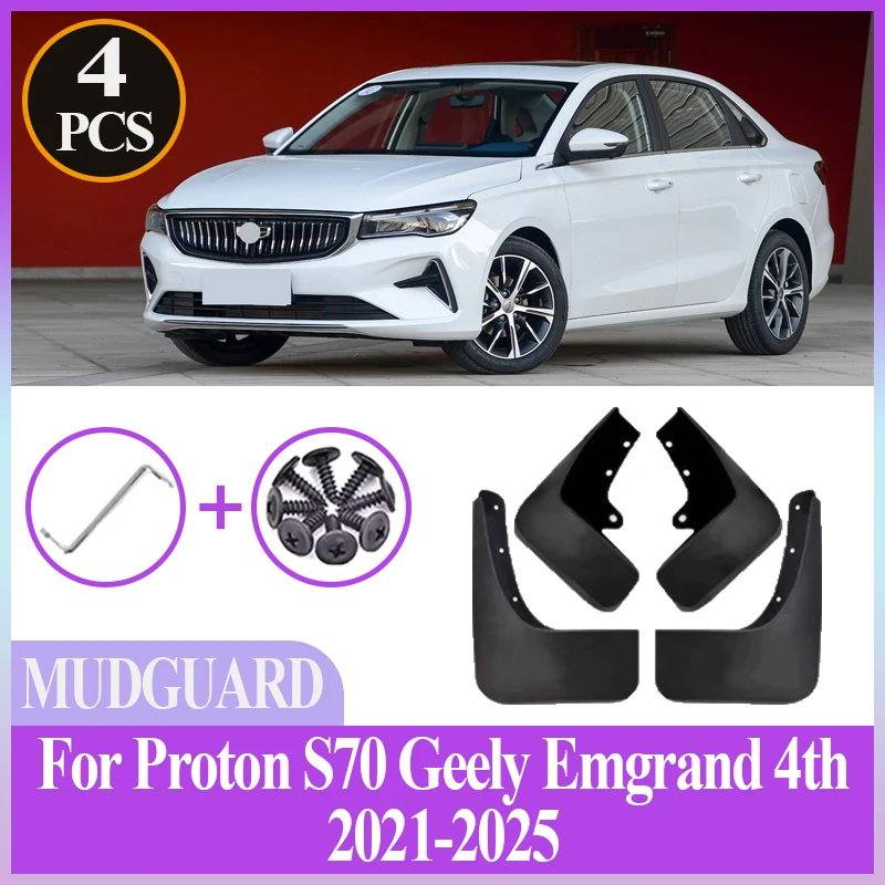 

For Proton S70 2021-2025 Geely Emgrand 4th Car Mudflaps Front Rear Fender Wheel Cover Guard Mudguard Splash Guard Accessories