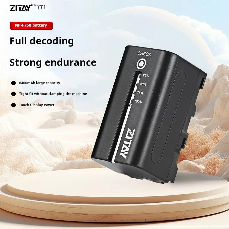 Batería Zitay NP-F750 para batería F750, Monitor de cámara Sony, fuente de alimentación Slr de 6400mah