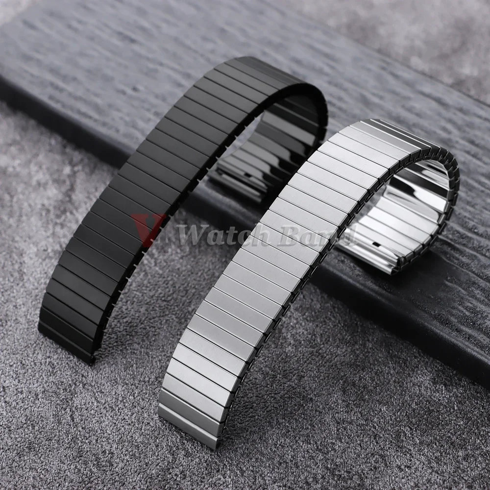 NEUES Schnellverschluss-Edelstahl-elastisches Stretcharmband 14/16/18/20/22 mm Uhrenarmband-Zubehör Armband Metall-Erweiterungsgurte – Detail 10