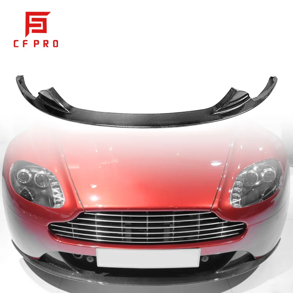 Real Carbon Fiber Front Bumper Lip Chin Winglet Splitter For Aston Martin Vantage 2007-2010