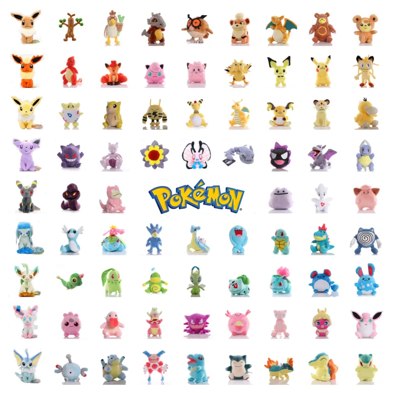 

Pokemon City Capital Region Plush Doll Pikachu Eevee Series Cyndaquil Squirtle Plush Toy Hobbies Collection Kids Halloween Gifts