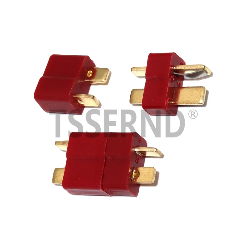 10PCS Anti-skidding Deans T Plug Male & Female Deans Connectors Style For RC LiPo Battery Spare Parts