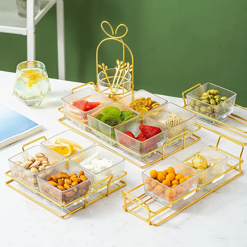 Keranjang Buah Gaya Nordik, Piring Camilan Kaca, Piring Buah, Piring Buah Trendi dan Menarik